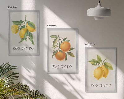 Večdelna slika v okvirju Amalfijske limone in pomaranče