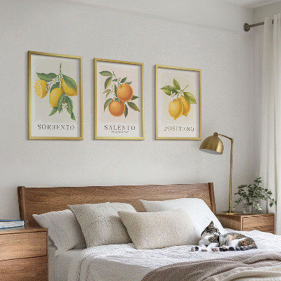 Večdelna slika v okvirju Amalfijske limone in pomaranče
