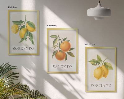 Večdelna slika v okvirju Amalfijske limone in pomaranče