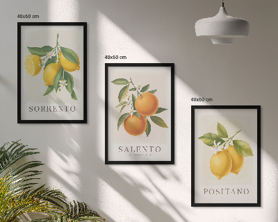 Večdelna slika v okvirju Amalfijske limone in pomaranče