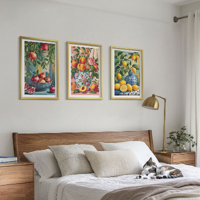 Set 3 slik v okvirju Sadne sestave granatnih jabolk