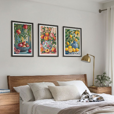 Set 3 slik v okvirju Sadne sestave granatnih jabolk
