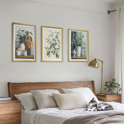 Večdelna slika v okvirju Zelene olive evkaliptusa
