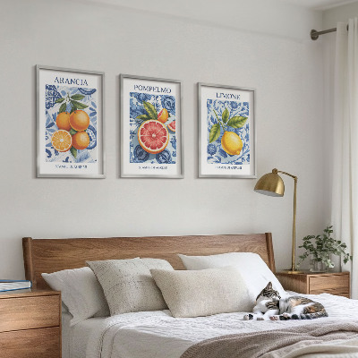 Triptih v okvirju Starinske ilustracije citrusov