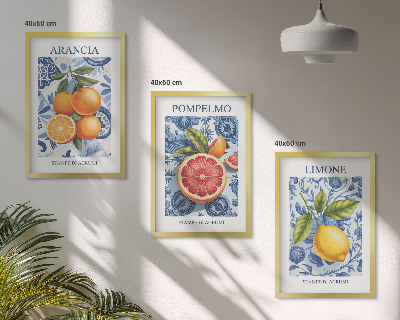 Triptih v okvirju Starinske ilustracije citrusov