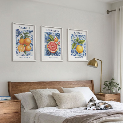 Triptih v okvirju Starinske ilustracije citrusov