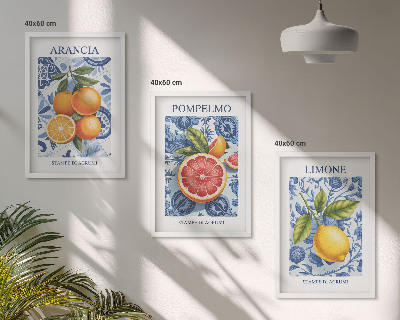 Triptih v okvirju Starinske ilustracije citrusov