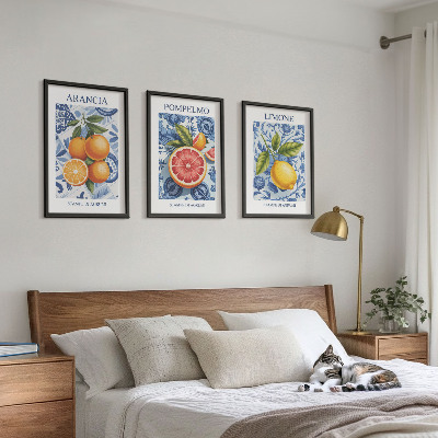 Triptih v okvirju Starinske ilustracije citrusov