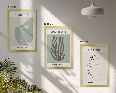 Triptih v okvirju Matissejeve elegantne abstraktne slike