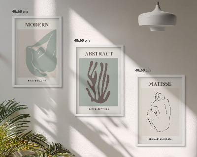 Triptih v okvirju Matissejeve elegantne abstraktne slike