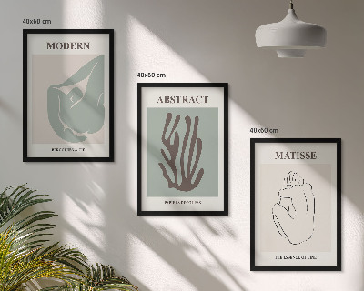 Triptih v okvirju Matissejeve elegantne abstraktne slike