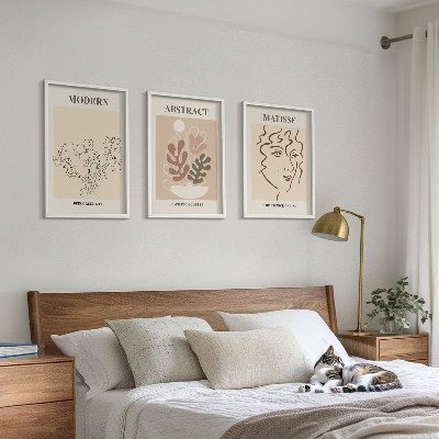 Večdelna slika v okvirju Sodobne rastlinske linije