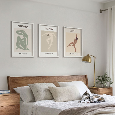 Set 3 slik v okvirju Elegantni liki v minimalizmu