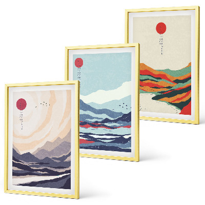 Triptih v okvirju Japonske gorske abstrakcije