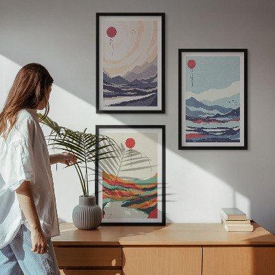 Triptih v okvirju Japonske gorske abstrakcije