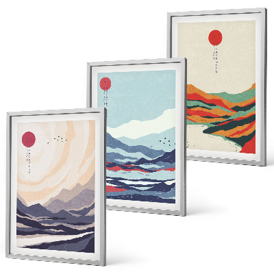 Triptih v okvirju Japonske gorske abstrakcije