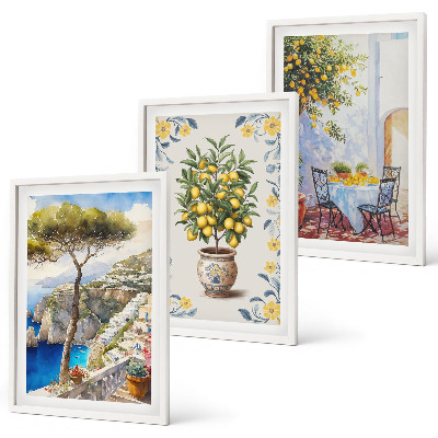Set 3 slik v okvirju Slike morskega limoninega drevesa