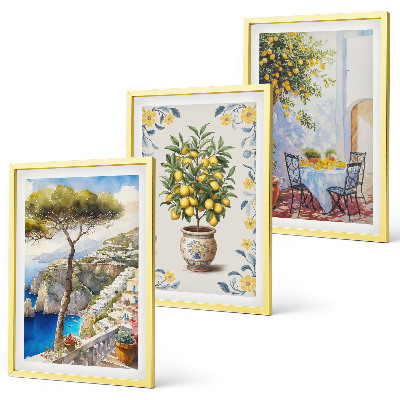 Set 3 slik v okvirju Slike morskega limoninega drevesa