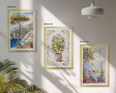Set 3 slik v okvirju Slike morskega limoninega drevesa