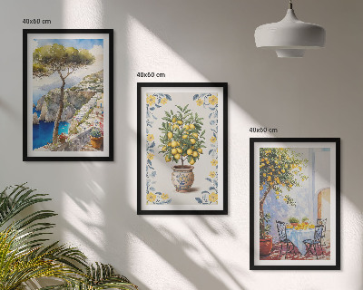 Set 3 slik v okvirju Slike morskega limoninega drevesa