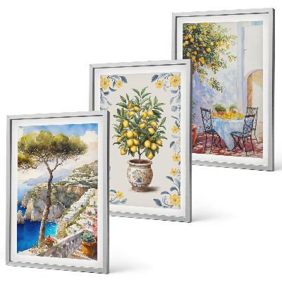 Set 3 slik v okvirju Slike morskega limoninega drevesa