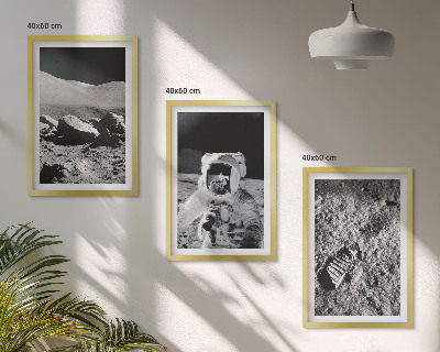 Triptih v okvirju Nasine fotografije lunarnega astronavta
