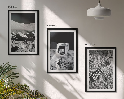 Triptih v okvirju Nasine fotografije lunarnega astronavta