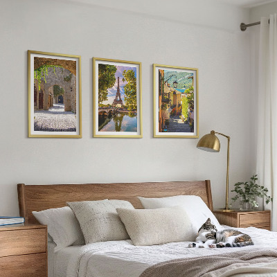 Set 3 slik v okvirju Ulice Eifflove arhitekture