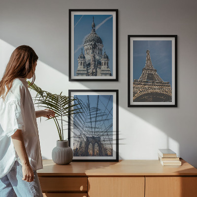 Triptih v okvirju Pogledi na stavbe iz mest po vsem svetu