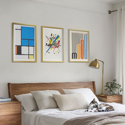 Set 3 slik v okvirju Abstraktni sodobni geometrijski elementi