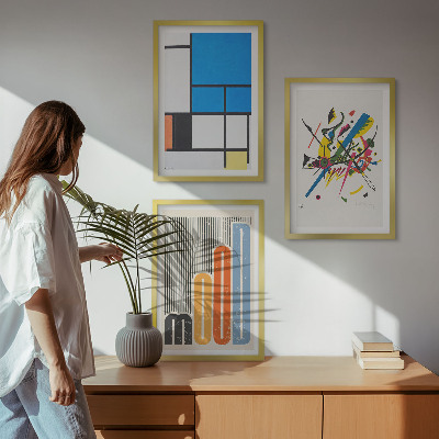 Set 3 slik v okvirju Abstraktni sodobni geometrijski elementi