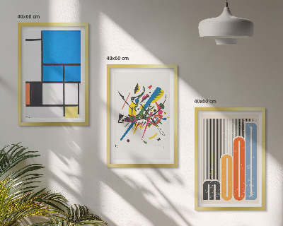 Set 3 slik v okvirju Abstraktni sodobni geometrijski elementi
