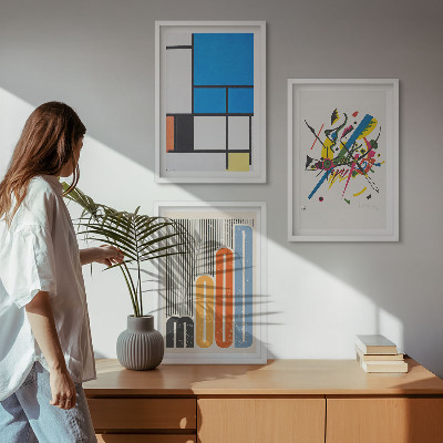Set 3 slik v okvirju Abstraktni sodobni geometrijski elementi