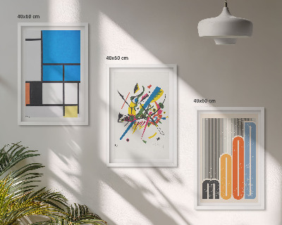 Set 3 slik v okvirju Abstraktni sodobni geometrijski elementi