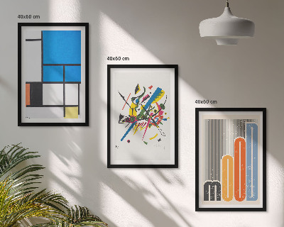Set 3 slik v okvirju Abstraktni sodobni geometrijski elementi