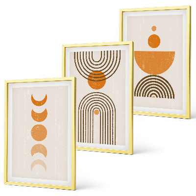 Triptih v okvirju Minimalistične dekoracije v boho slogu