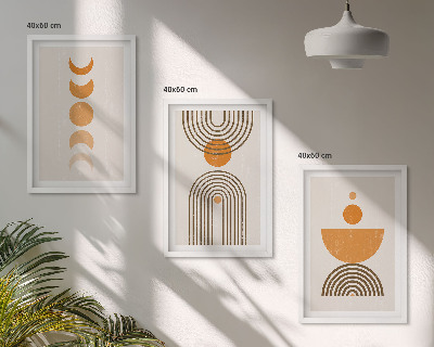 Triptih v okvirju Minimalistične dekoracije v boho slogu