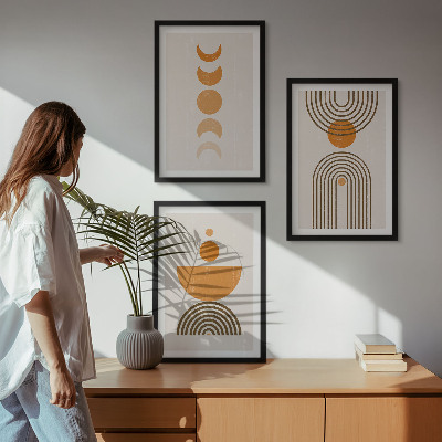 Triptih v okvirju Minimalistične dekoracije v boho slogu