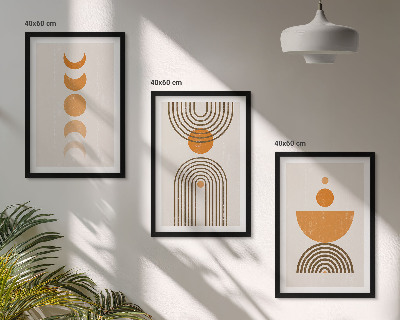 Triptih v okvirju Minimalistične dekoracije v boho slogu