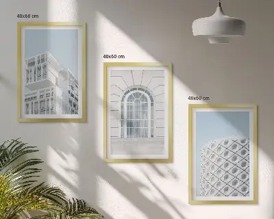 Geometrija sodobne arhitekture triptih v okvirju