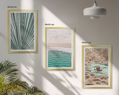 Večdelna slika v okvirju Počitniški razgledi plaža morje