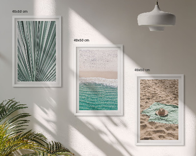 Večdelna slika v okvirju Počitniški razgledi plaža morje