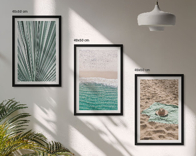 Večdelna slika v okvirju Počitniški razgledi plaža morje