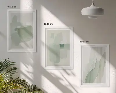 Abstraktni akvarelni vzorci večdelna slika v okvirju