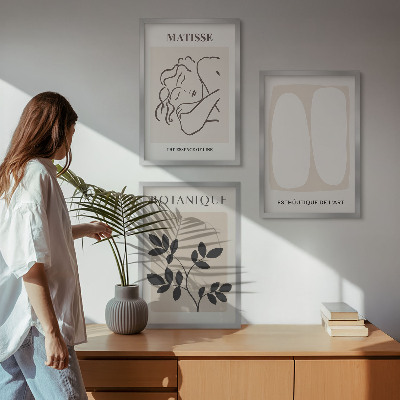 Večdelna slika v okvirju Matissejeve elegantne rastlinske slike