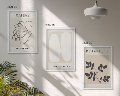 Večdelna slika v okvirju Matissejeve elegantne rastlinske slike
