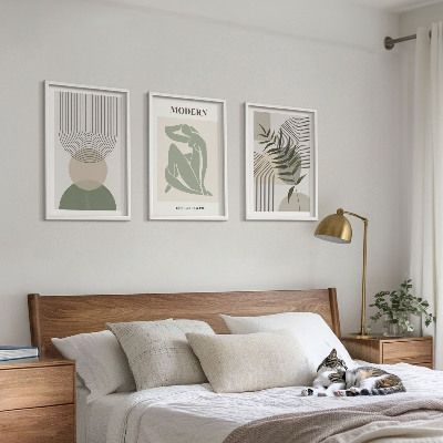 Set 3 slik v okvirju Elegantna grafika rastlin