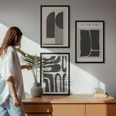 Večdelna slika v okvirju Abstraktni minimalistični plakati