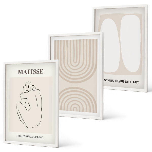 Set 3 slik v okvirju Elegantne minimalistične linije
