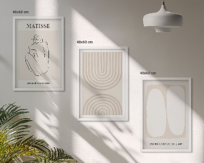 Set 3 slik v okvirju Elegantne minimalistične linije